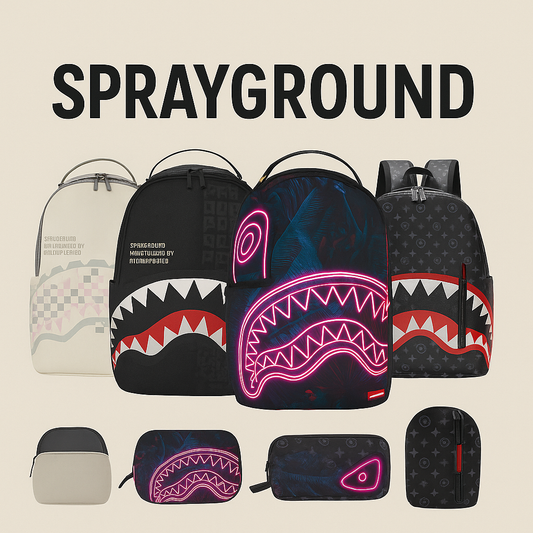 L5.🦈 Original Sprayground Cream Shark Bite Backpack – Limited Edition Street Style