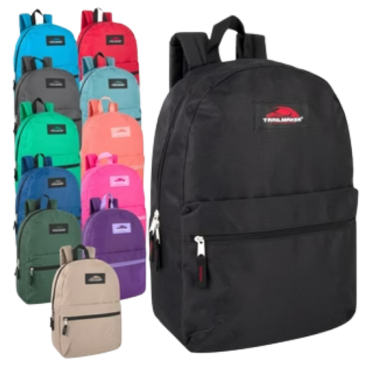 G. 15-Inch Solid Color Backpacks – Durable, Everyday Style for Big Kids