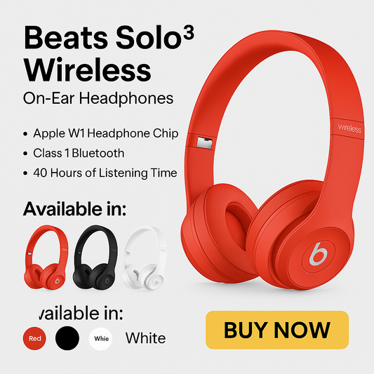 T3. 🎧 Beats Solo3 Wireless Headphones – Premium Sound, Iconic Style